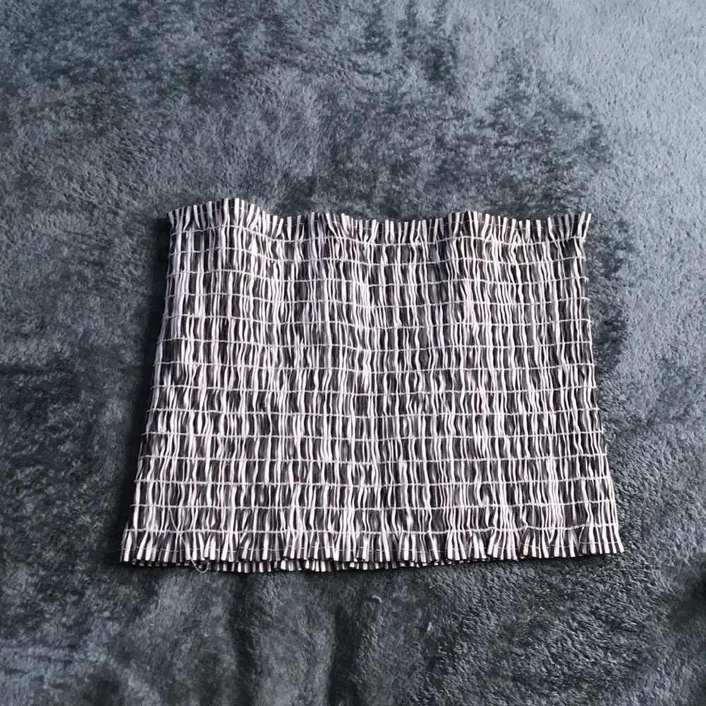 black ; white tube top
